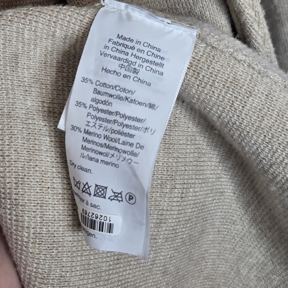 J.crew Sophia Sweater blazer open‎ front heather natural color wheat wool blend - Picture 8 of 11
